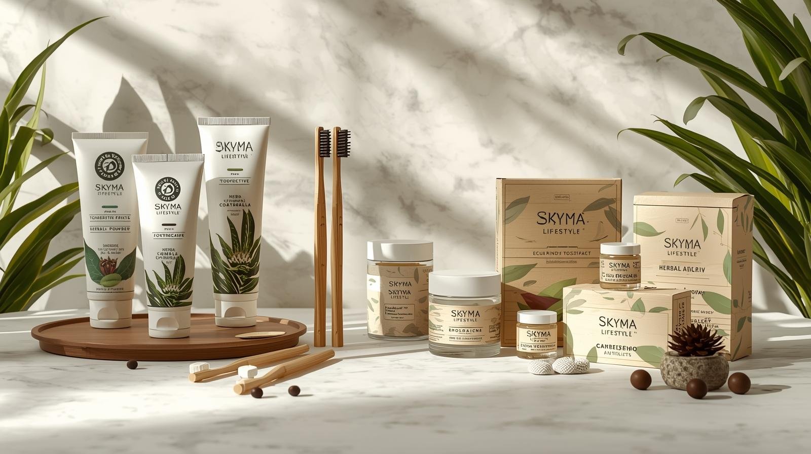 Eco bamboo brush herbal paste Sustainable Lifestyle