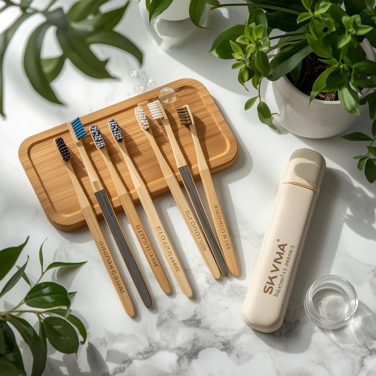 Bamboo toothbrush combo – Skyma Lifestyle